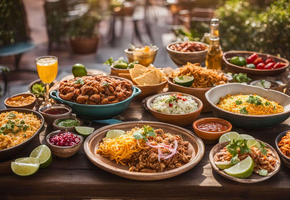 A table full of food