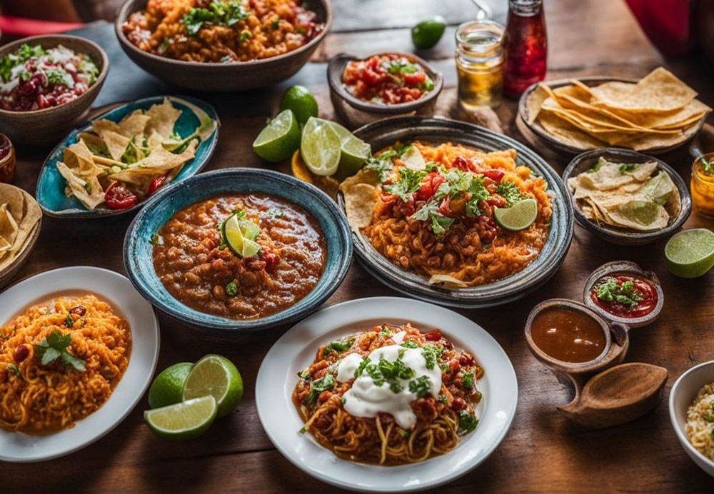 A table full of food