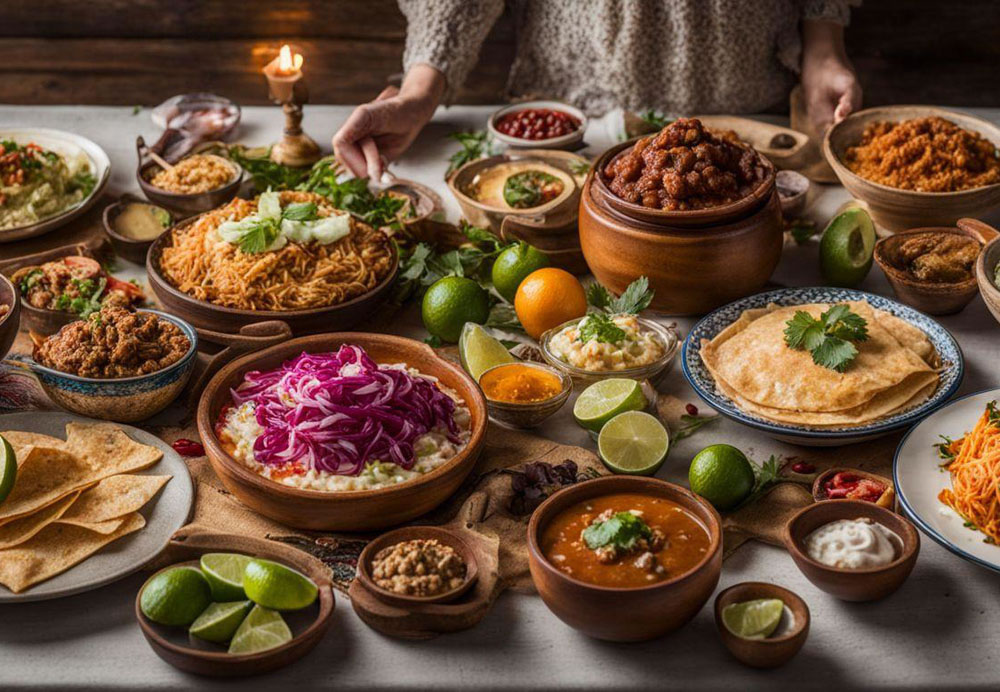 A table full of food